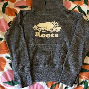 Roots hoodie, salt and pepper, size xxs